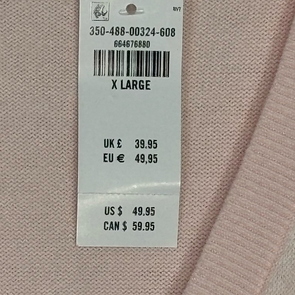 NWT$50 Hollister  Y2K Pink Button-Front Knit Baby Doll ‘Empire Style Cardigan XL - Picture 3 of 7